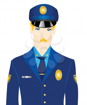 Royalty Free Clipart Image of a Person in Uniform