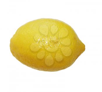 Ripe lemon on white background is insulated