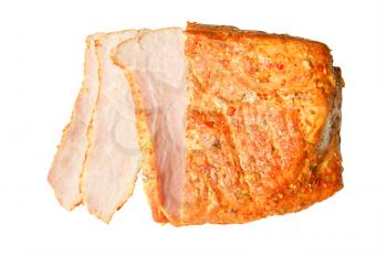 Ham on white background is insulated