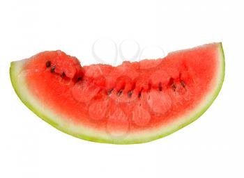 Ripe watermelon on white background is insulated
