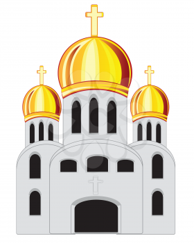 Vector illustration church on white background is insulated