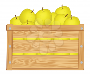 Apple Box on white background is insulated