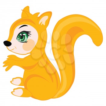 Cartoon of the chipmunk on white background is insulated
