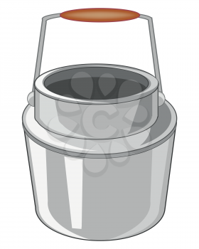 Vector illustration of the started can on white background