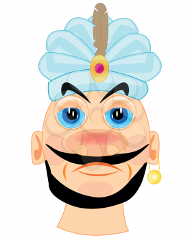 Vector illustration of the sultan on white background is insulated