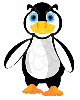 Vector illustration animal penguin on white background