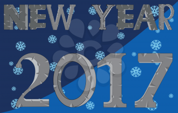 Colorful background with snowflake for new year