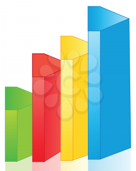 Graph in the manner of polygonal figure on white background