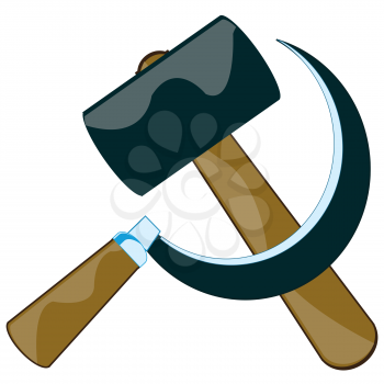 Illustration of the contour hammer and sickle