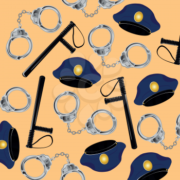 Accessories of the workman to police bodies on light background