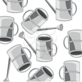 Vector illustration of the instrument for garden sprinkling can pattern