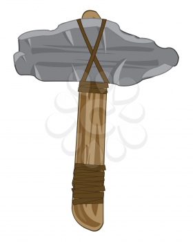 Vector illustration of the ancient weapon stone axe