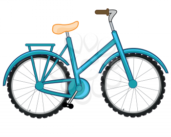 Transport facility bicycle on white background is insulated