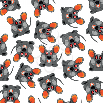 Much rats on white background is insulated