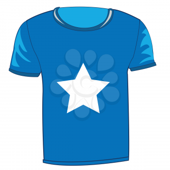 T-shirt with flag Somalia on white background is insulated