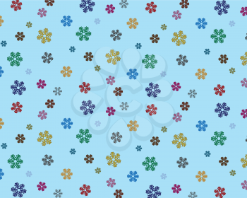 Background from snowflake of the miscellaneous of the colour