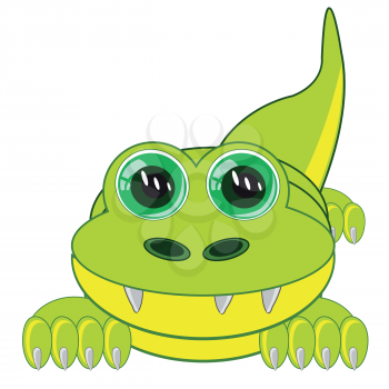 Vector illustration of the cartoon animal crocodile