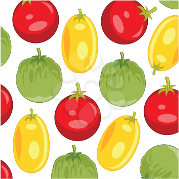 Vector illustration from tomato of the sort yellow ,red and green