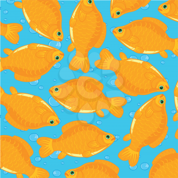 Vector illustration of the decorative pattern of fish european carp