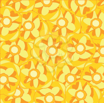 Vector illustration of the background from beautiful yellow flower