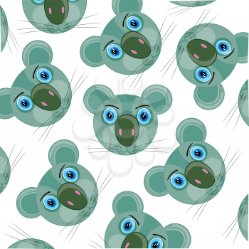 Vector illustration animal koala pattern on white background is insulated