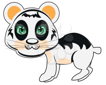 Cartoon panda bear vector illustration on white background is insulated