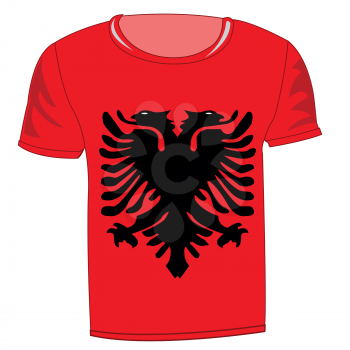 Cloth year with flag of the country Albania
