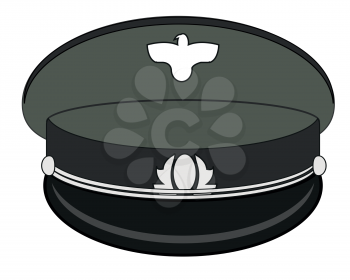 Service cap of the german officer of the timeses of the second world war