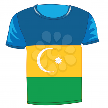 T-shirt flag azerbaijan on white background is insulated