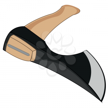 Vector illustration of the cartoon of the small axe of the carpenter