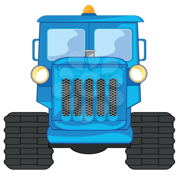 Crawler cartoon type frontal on white background is insulated