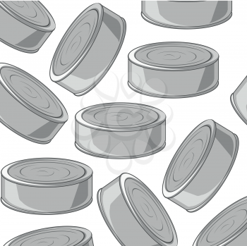 Vector illustration of the decorative pattern from canned food