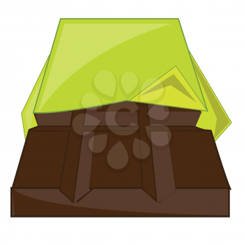 Vector illustration delicacies chocolate in revealled to packing