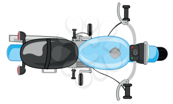 Vector illustration of the transport facility motorcycle type overhand