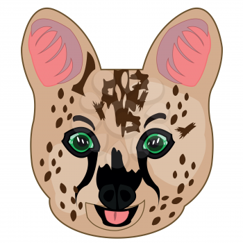 Vector illustration of the mug cartoon wildcat serval