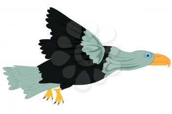 Vector illustration of the cartoon of the bird eagle