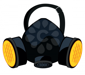 Respirator for protection from bad material.Vector illustration