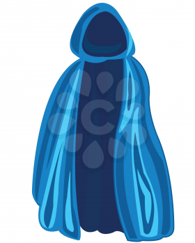 Vector illustration garment raincoat from blue fabrics