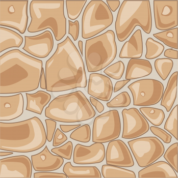 Vector illustration of the texture stone wall decorative pattern