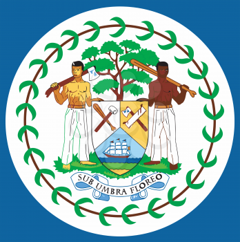 Royalty Free Clipart Image of the National Arms of Belize