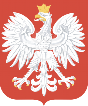 Royalty Free Clipart Image of a the Emblem of the National Arms of Poland