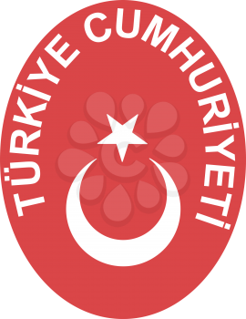 Royalty Free Clipart Image of a Turkey National Coat of Arms 