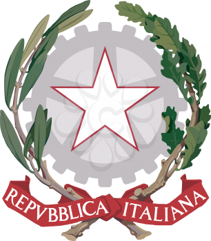 Royalty Free Clipart Image of a coat of arms of Italy