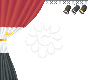 Royalty Free Clipart Image of a Stage in Egypt