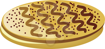 Royalty Free Clipart Image of a Biscuit with Poppy Seeds