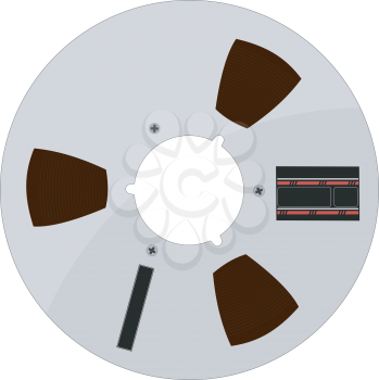 Royalty Free Clipart Image of a Retro Bobbin For a Reel to Reel Tape