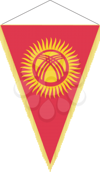 Royalty Free Clipart Image of a National Flag of Kyrgyzstan