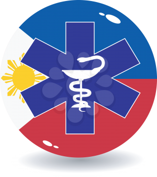 Royalty Free Clipart Image of a Medical Symbol of the Philippines