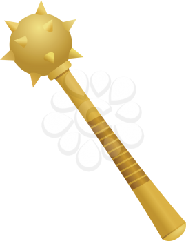 Royalty Free Clipart Image of a Golden Cossack Mace