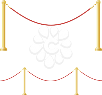 Royalty Free Clipart Image of Rope Barriers